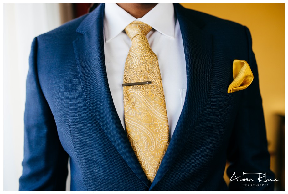 Blue suit with gold tie Navy gold wedding, Blue suit